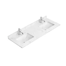 beckett 60" double bathroom vanity by wyndham collection - white