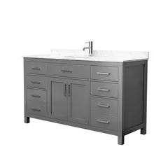 beckett 60" single bathroom vanity by wyndham collection - dark gray