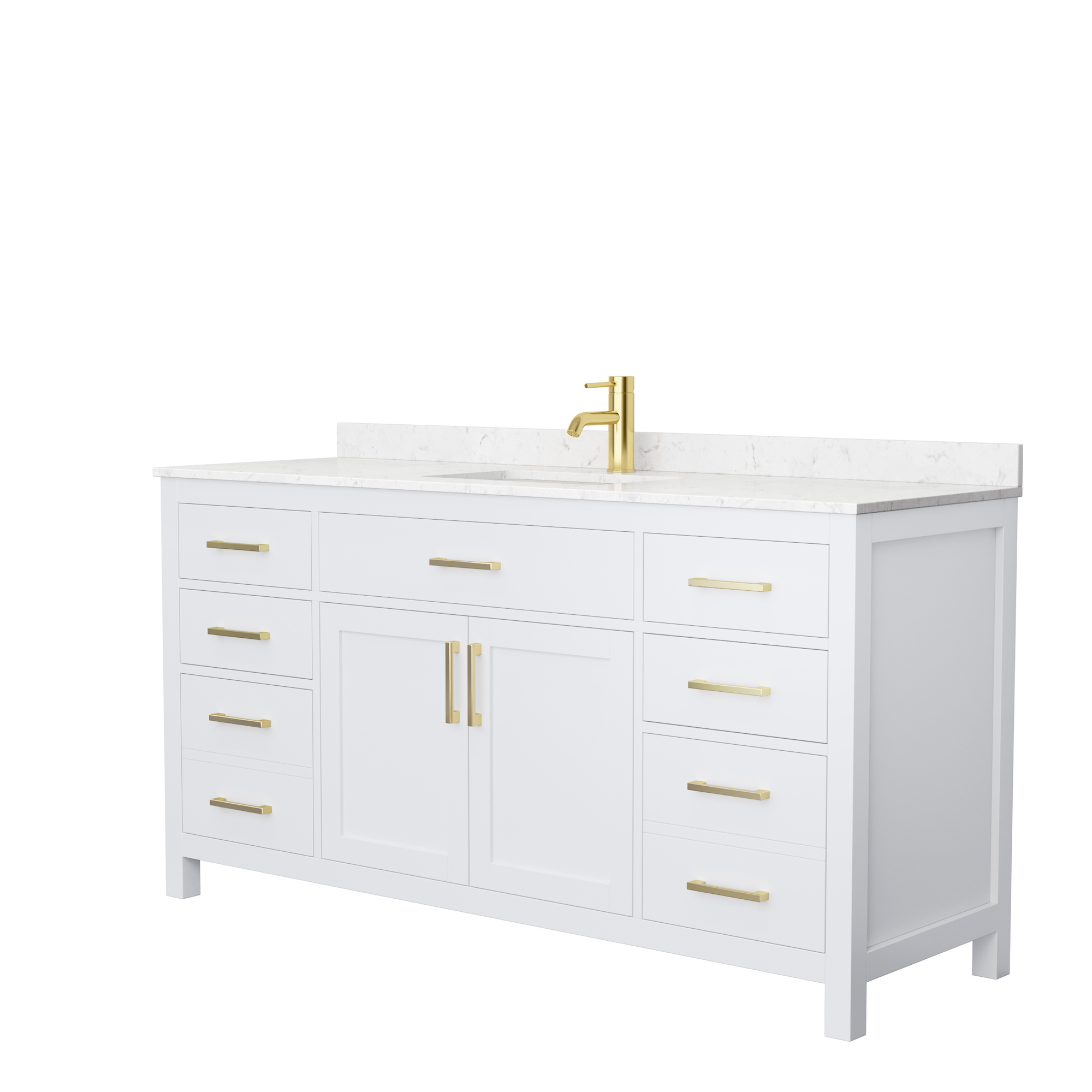 beckett 66" single bathroom vanity by wyndham collection - white