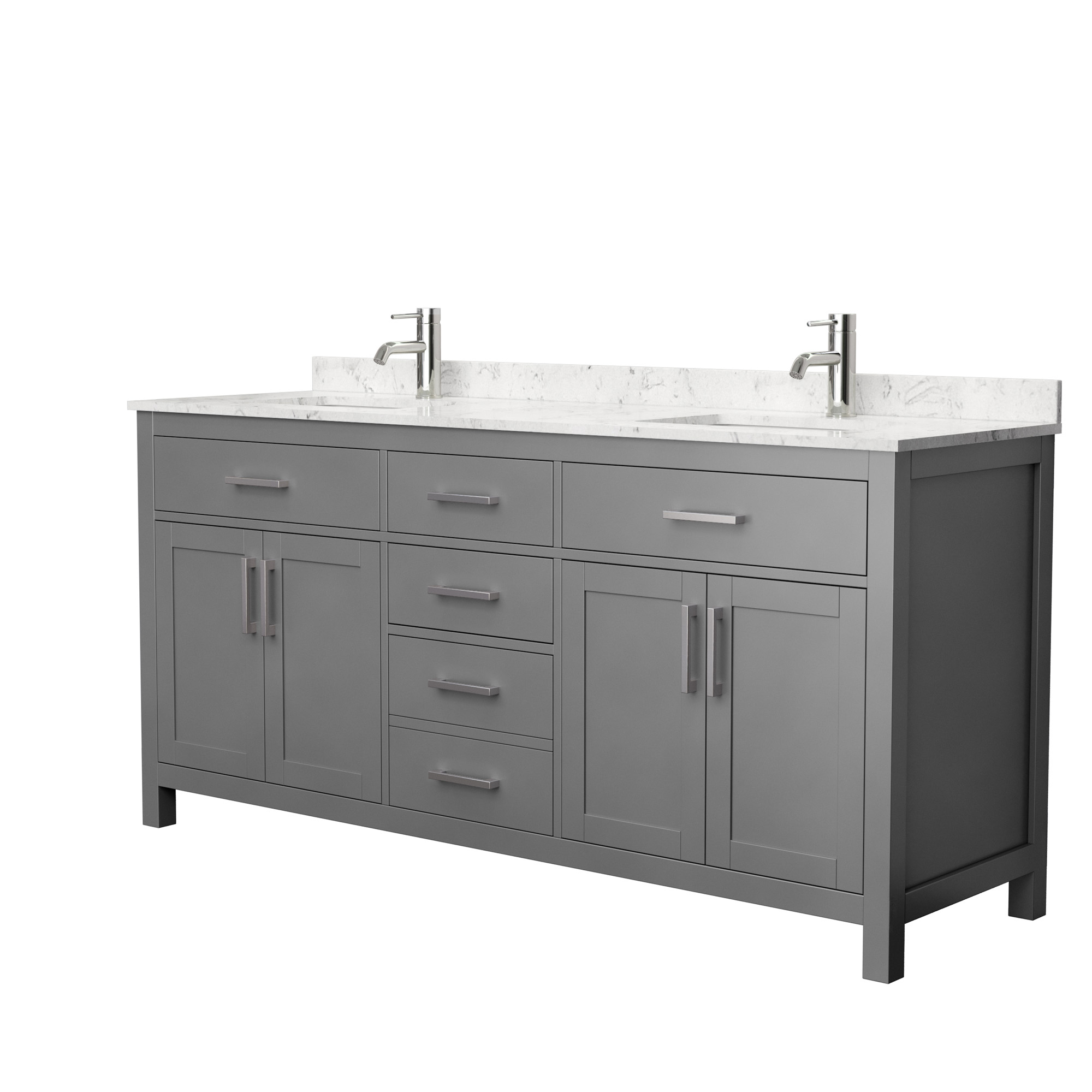 beckett 72" double bathroom vanity by wyndham collection - dark gray