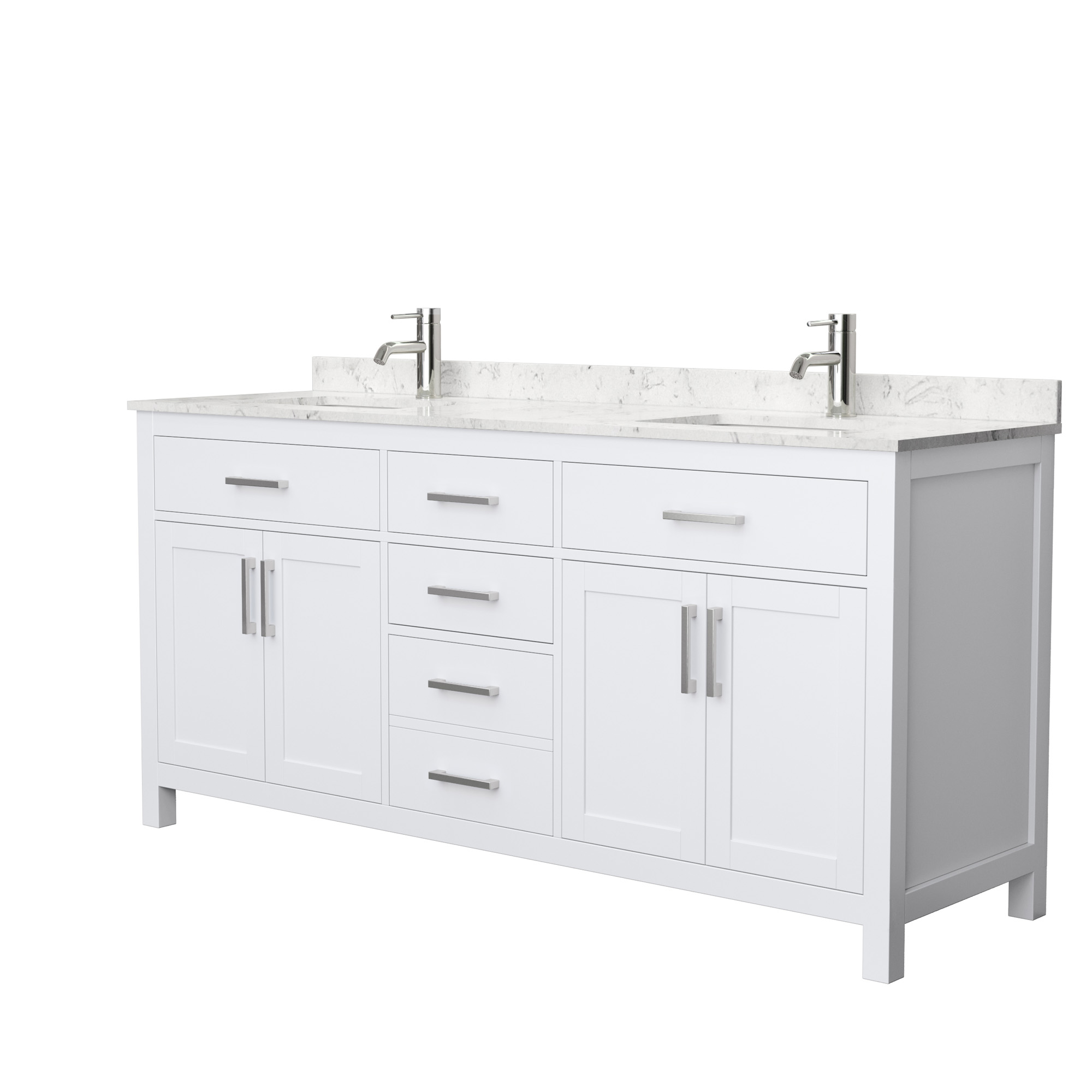 beckett 72" double bathroom vanity by wyndham collection - white