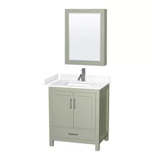 sheffield 30" single bathroom vanity by wyndham collection - light green