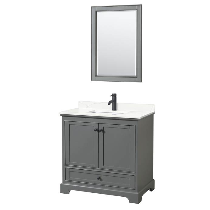 Deborah 36" Single Bathroom Vanity in Dark Gray WC-2020-36-SGL-VAN-DKG_