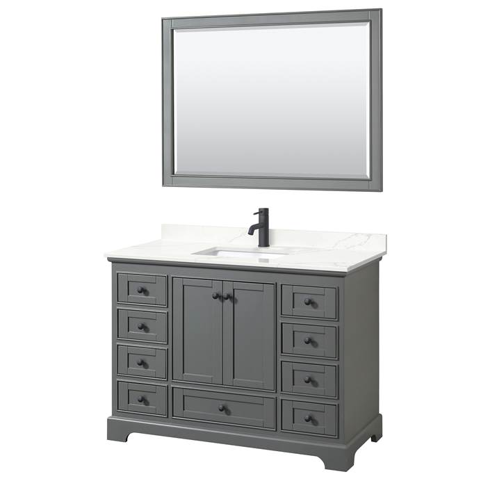 Deborah 48" Single Bathroom Vanity in Dark Gray WC-2020-48-SGL-VAN-DKG_