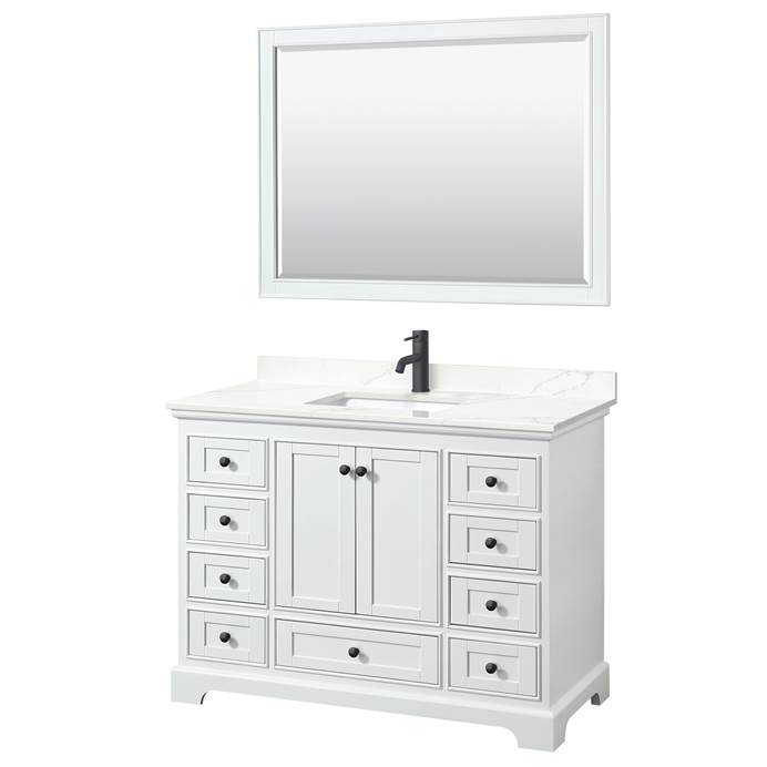 Deborah 48" Single Bathroom Vanity in White WC-2020-48-SGL-VAN-WHT_