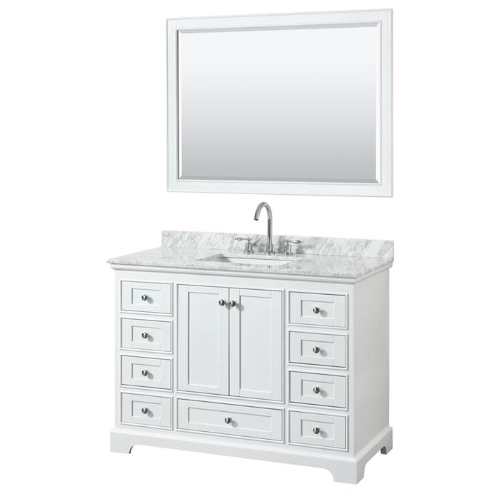 Deborah 48" Single Bathroom Vanity by Wyndham Collection - White WC-2020-48-SGL-VAN-WHT
