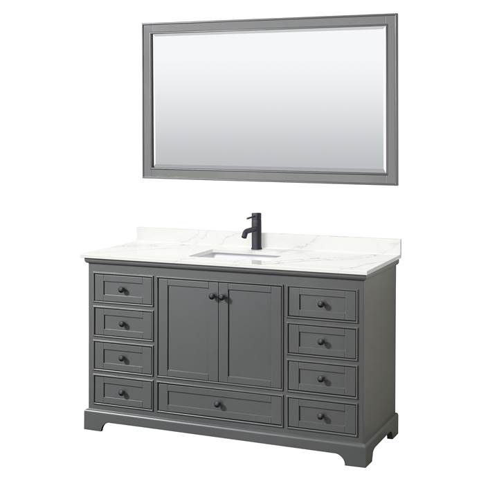 Deborah 60" Single Bathroom Vanity in Dark Gray WC-2020-60-SGL-VAN-DKG_