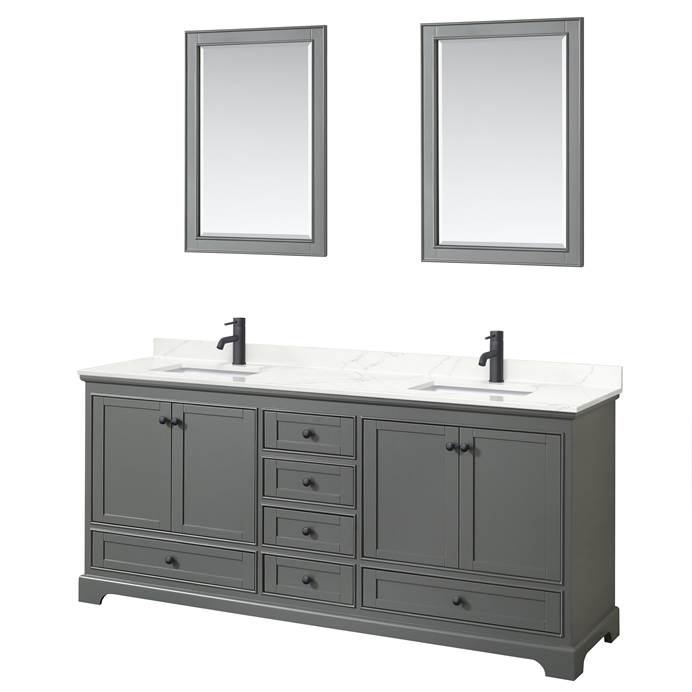 Deborah 80" Double Bathroom Vanity in Dark Gray WC-2020-80-DBL-VAN-DKG_