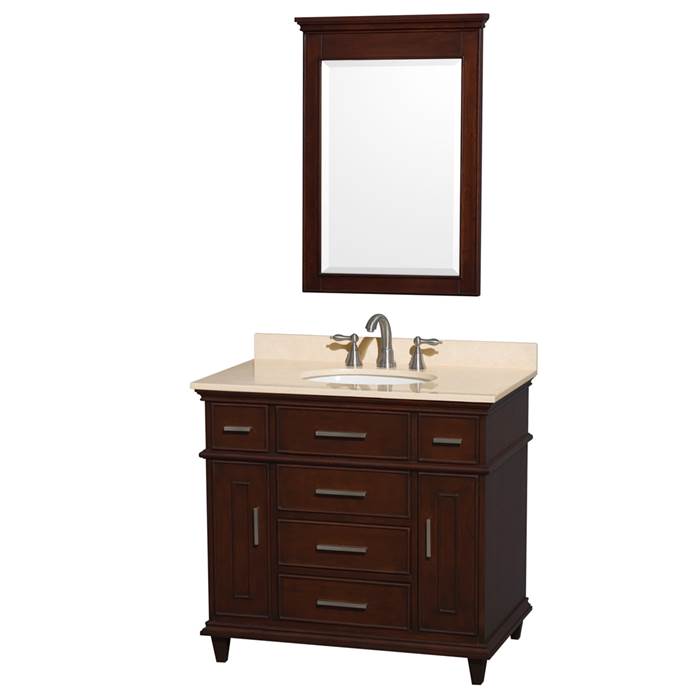 Berkeley 36" Single Bathroom Vanity by Wyndham Collection - Dark Chestnut WC-1717-36-SGL-CDK