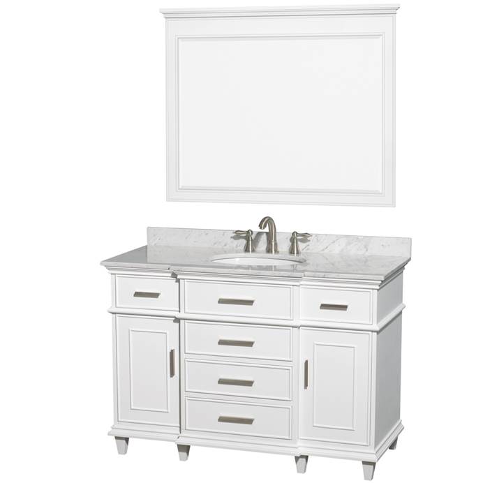Berkeley 48" Single Bathroom Vanity by Wyndham Collection - White WC-1717-48-SGL-WHT