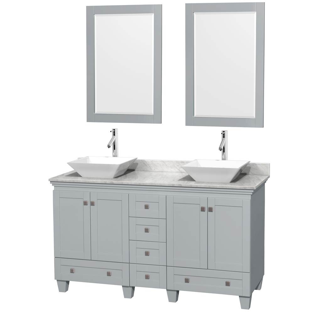 Acclaim 60 Double Bathroom Vanity For, Vessel Sink Vanity With Drawers