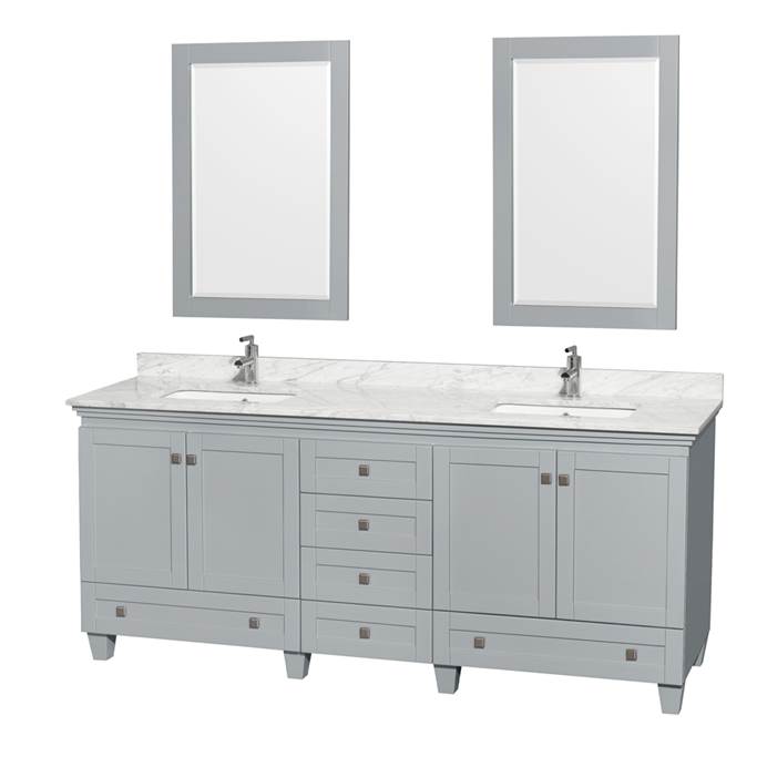 Acclaim 80 in. Double Bathroom Vanity by Wyndham Collection - Oyster Gray WC-CG8000-80-DBL-VAN-OYS-