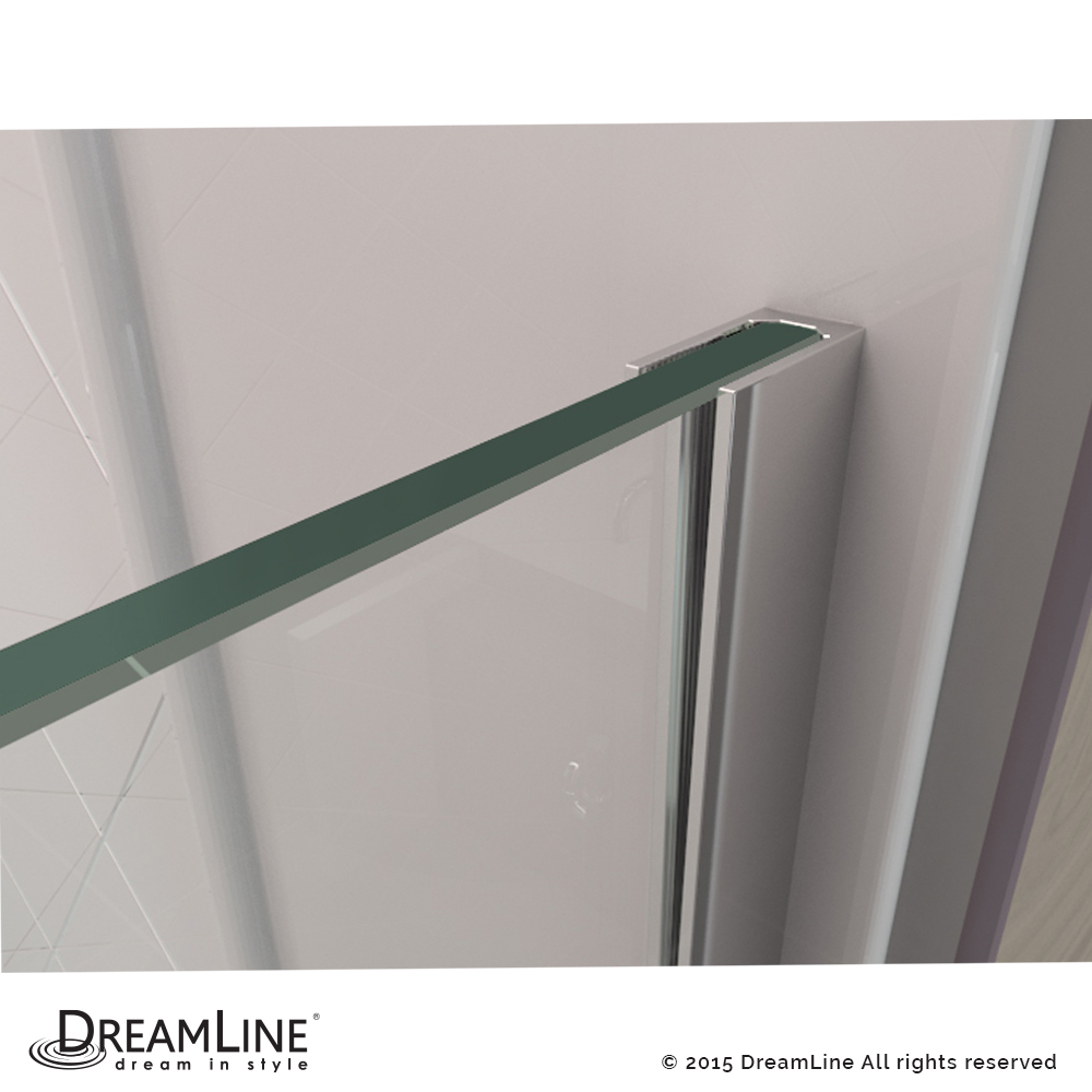 dreamline unidoor-x 47 - 48" w hinged shower enclosure with 18" w inline buttress panel