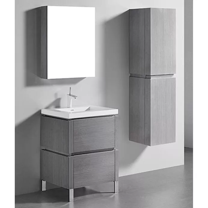 Madeli Metro 24" Bathroom Vanity for Integrated Basin - Ash Grey B600-24-001-AG