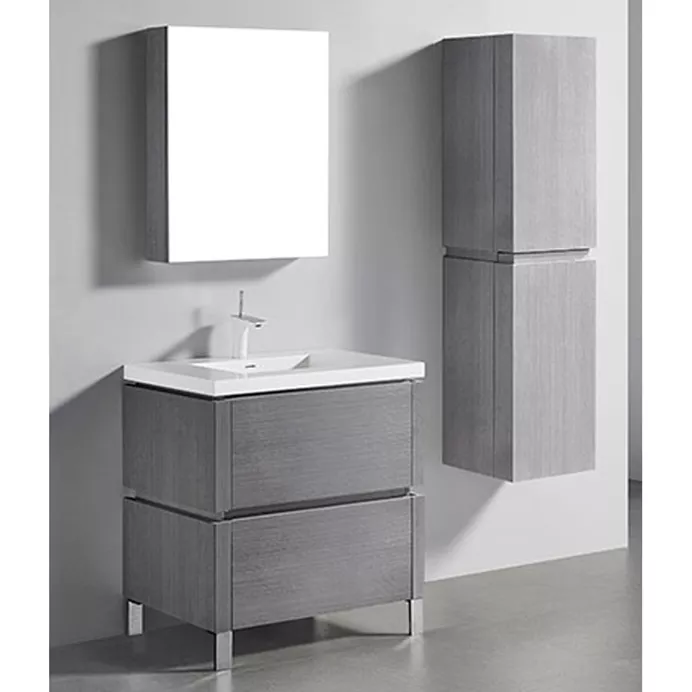 Madeli Metro 30" Bathroom Vanity for Integrated Basin - Ash Grey B600-30-001-AG