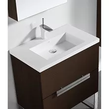 madeli soho 30" bathroom vanity for integrated basin - walnut