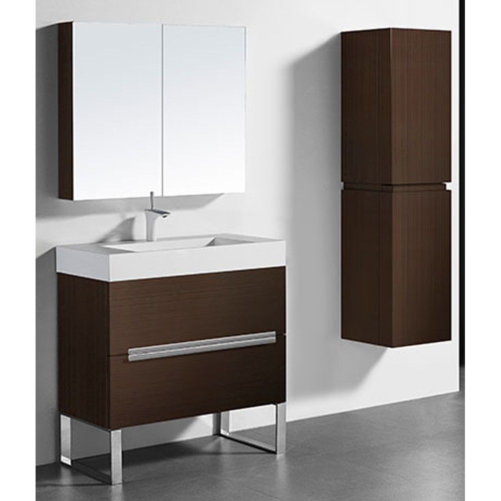 Madeli Soho 36" Bathroom Vanity for Integrated Basin - Walnut B400-36-001-WA