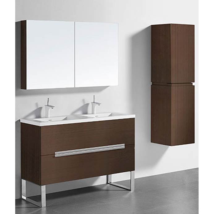 Madeli Soho 48" Double Bathroom Vanity for Integrated Basins - Walnut B400-48D-001-WA