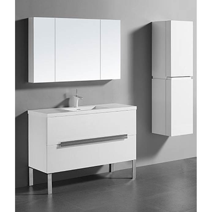 Madeli Soho 48" Single Bathroom Vanity for Integrated Basin - Glossy White B400-48C-001-GW