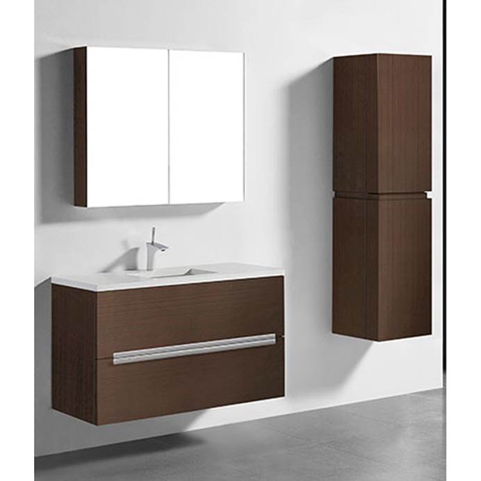 Madeli Urban 42" Bathroom Vanity for Quartzstone Top - Walnut B300-42-002-WA-QUARTZ