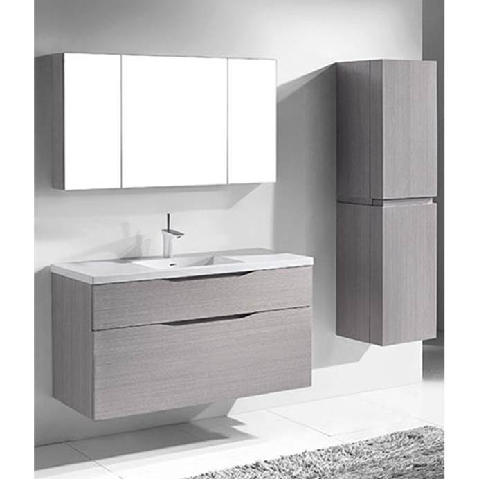 Madeli Bolano 48" Single Bathroom Vanity for Integrated Basin - Ash Grey B100-48C-022-AG