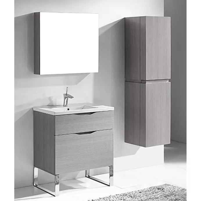 Madeli Milano 30" Bathroom Vanity for Integrated Basin - Ash Grey B200-30-021-AG
