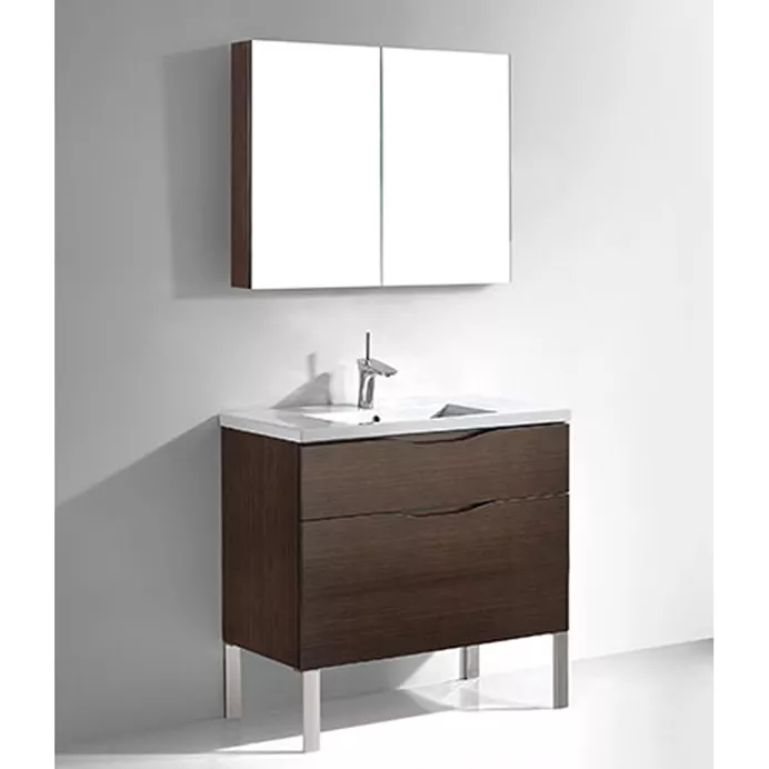 Madeli Milano 36" Bathroom Vanity for Integrated Basin - Walnut B200-36-021-WA