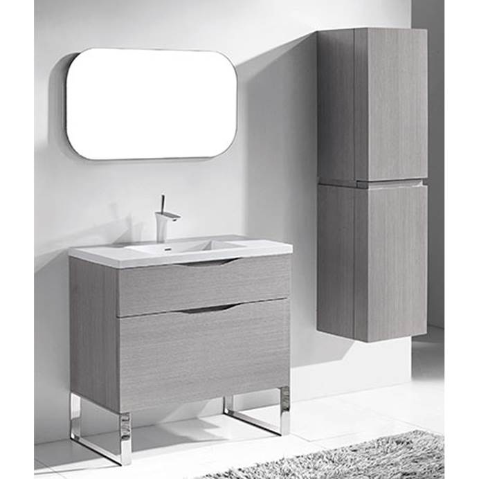 Madeli Milano 36" Bathroom Vanity for Integrated Basin - Ash Grey B200-36-021-AG