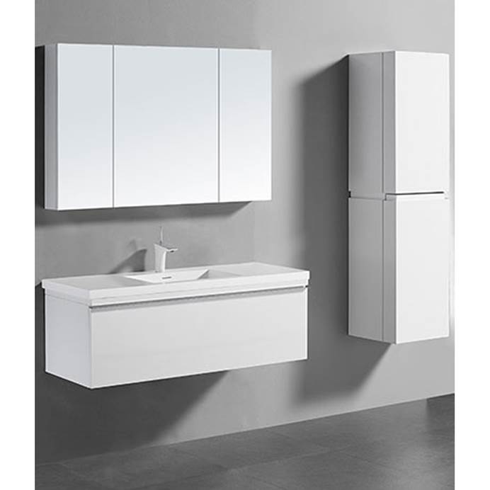 Madeli Venasca 48" Bathroom Vanity for Integrated Basin - Glossy White B990-48C-002-GW
