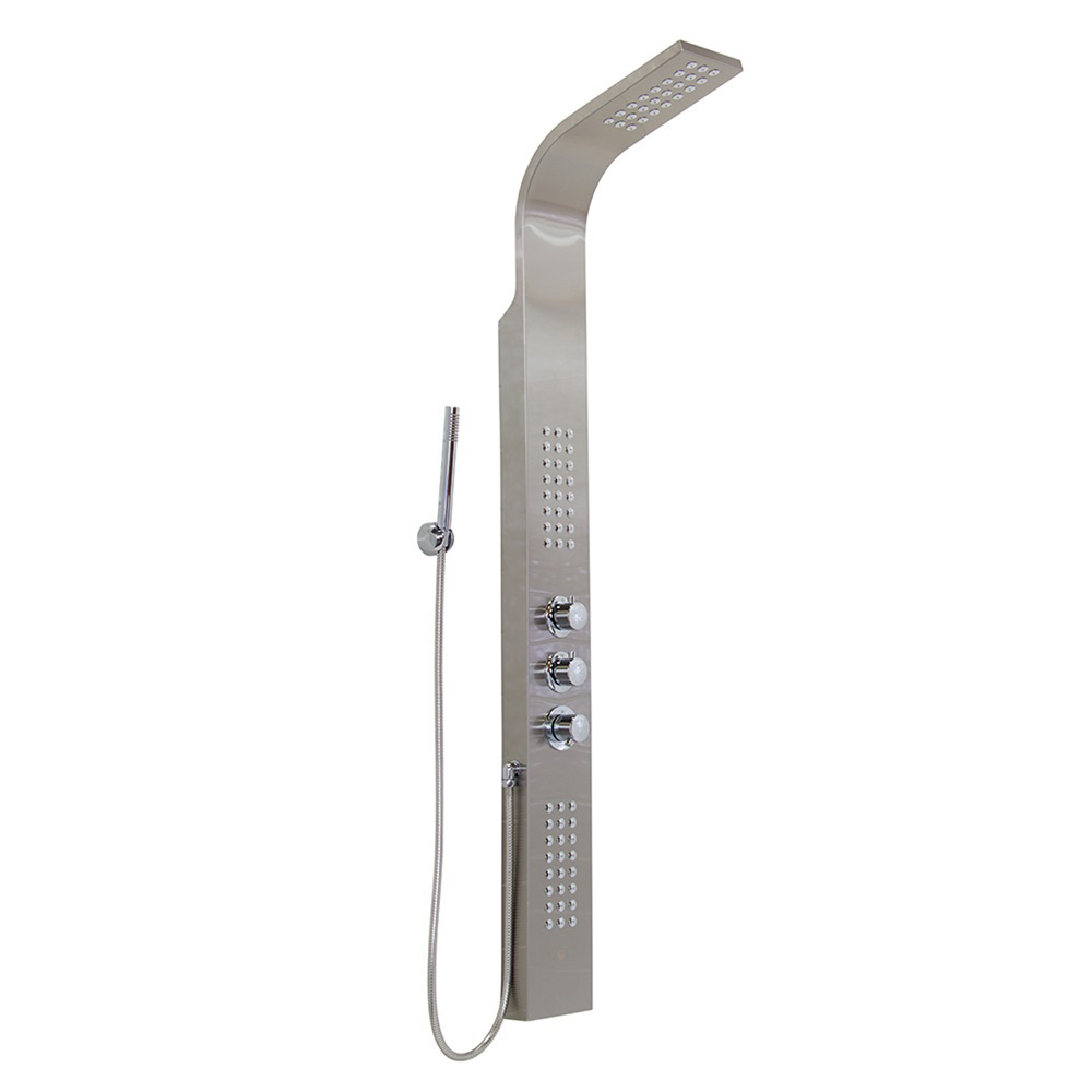 vigo industries shower column with rain head massage system - stainless steel