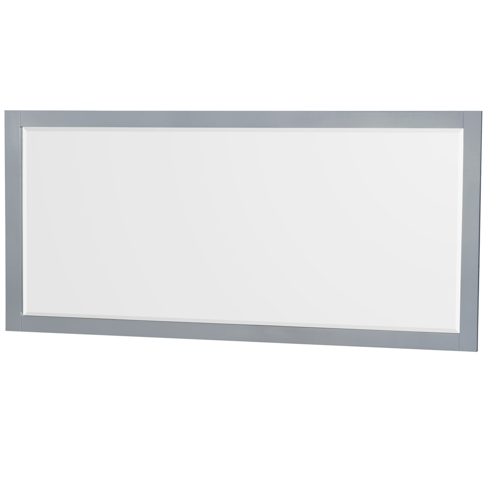 sheffield 80" double bathroom vanity by wyndham collection - gray