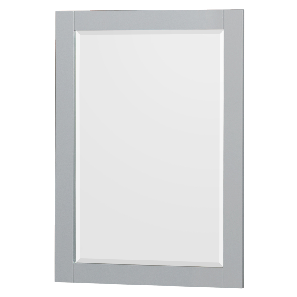 acclaim 24 in. w x 36 in. h framed wall mirror in oyster gray