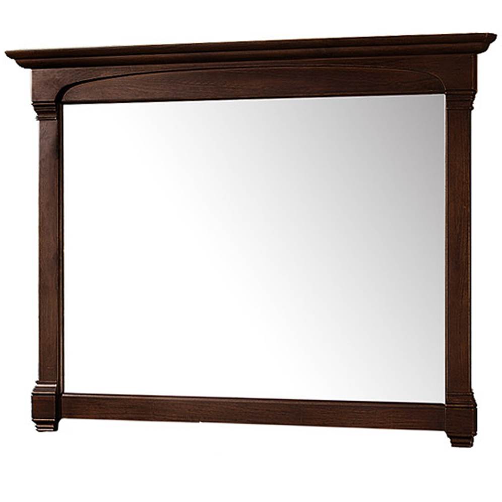 Andover 50 in. W x 41.25 in. H Framed Wall Mirror in Dark Cherry