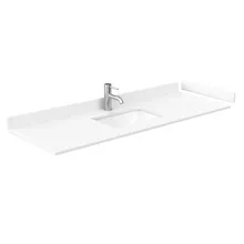 maroni 60" single vanity with optional cultured marble counter - light straw
