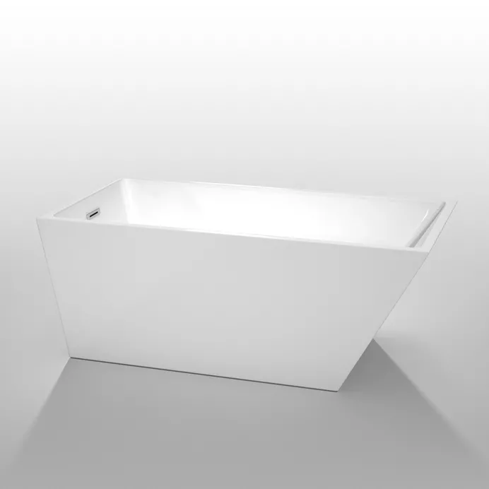 Hannah 59" Soaking Bathtub by Wyndham Collection - White WC-BTE1501-59