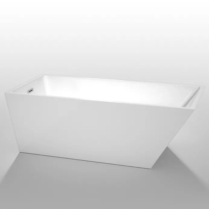 Hannah 67" Soaking Bathtub by Wyndham Collection - White WC-BTE1501-67