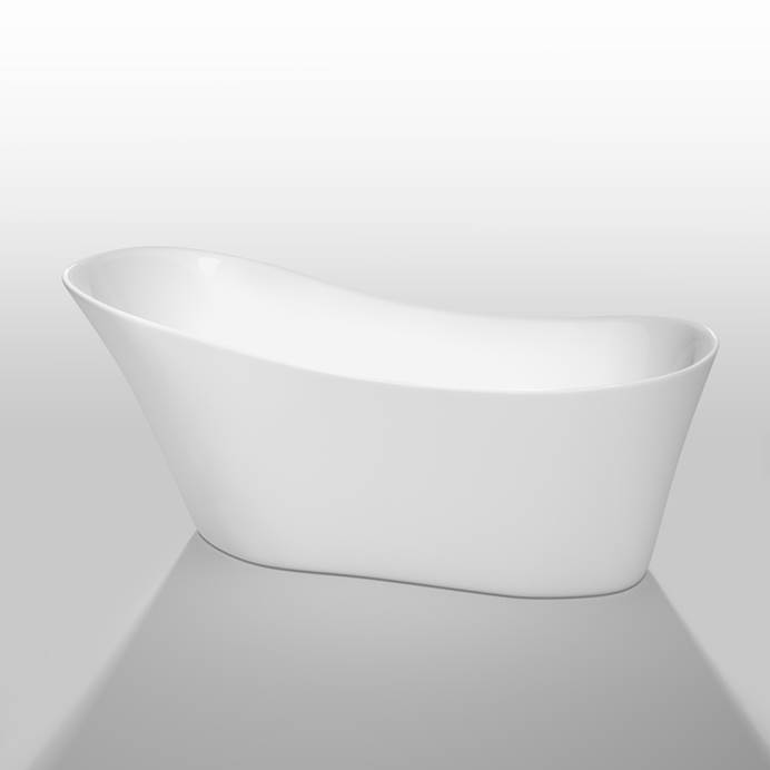 Janice 67" Soaking Bathtub by Wyndham Collection - White WC-BTO854-67