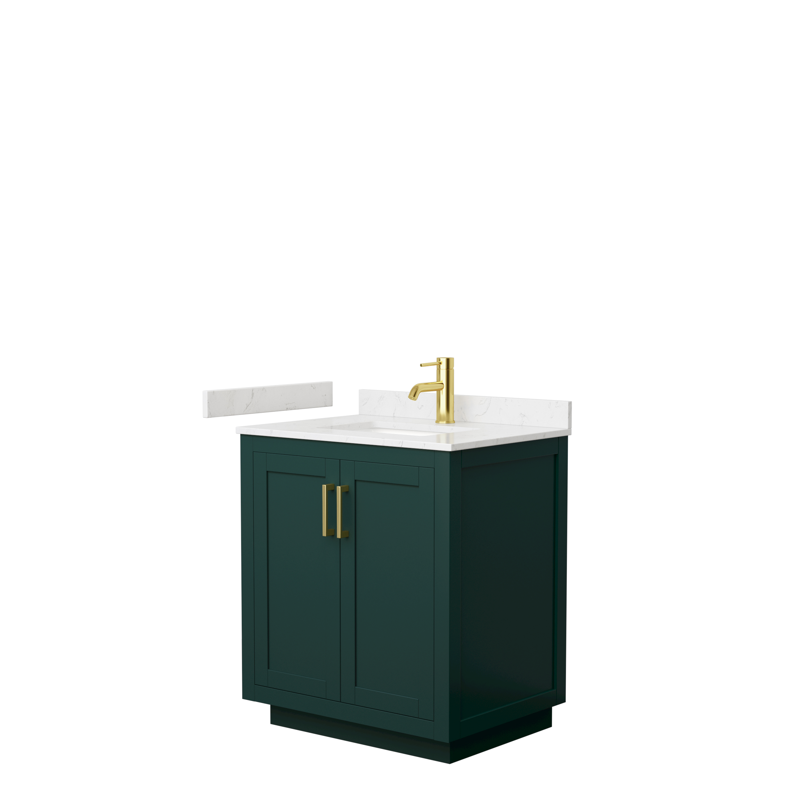 miranda 30" single vanity with optional cultured marble counter - green