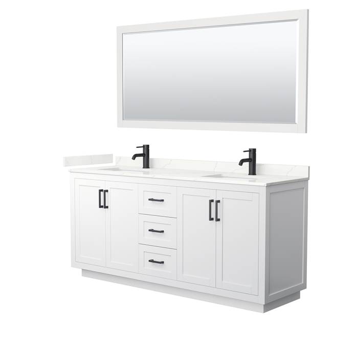 Miranda 72" Double Vanity with optional Quartz or Carrara Marble Counter - White WC-2929-72-DBL-VAN-WHT__