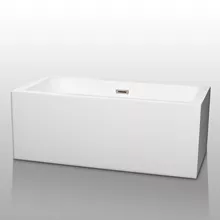 melody 60" soaking bathtub by wyndham collection - white