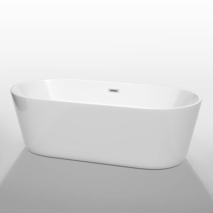 Carissa 71" Soaking Bathtub by Wyndham Collection - White WC-BT1012-71