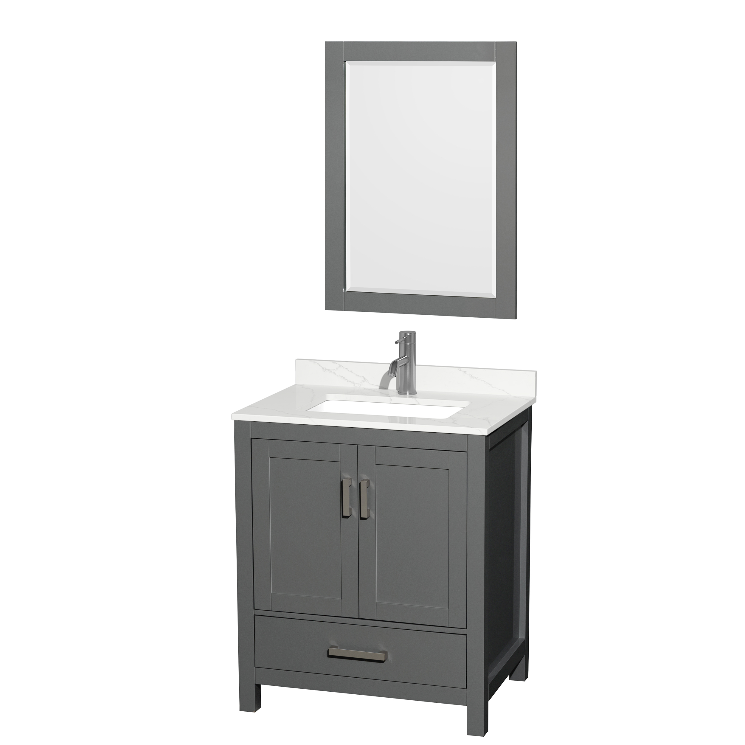 sheffield 30" single bathroom vanity by wyndham collection - dark gray
