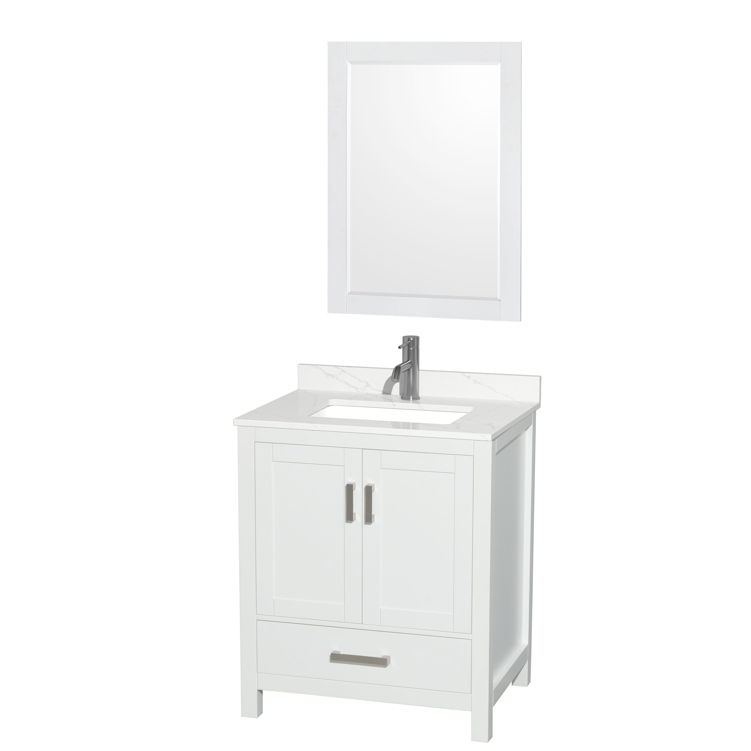 sheffield 30" single bathroom vanity by wyndham collection - white