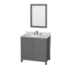 sheffield 36" single bathroom vanity by wyndham collection - dark gray