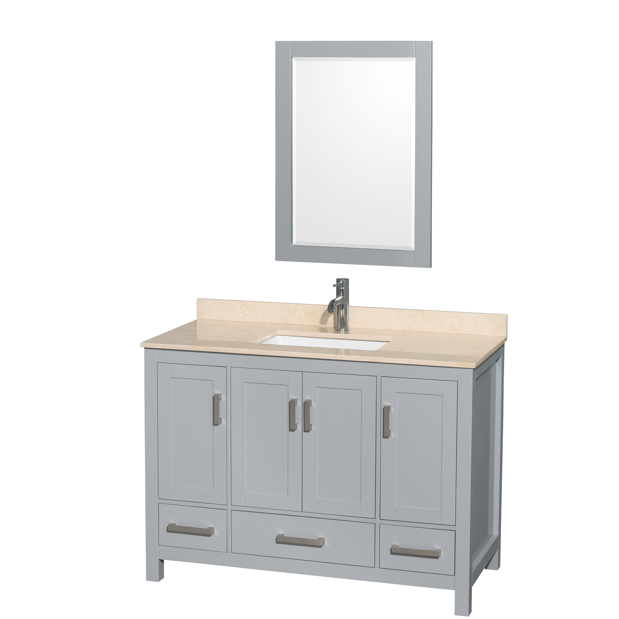 sheffield 48" single bathroom vanity by wyndham collection - gray