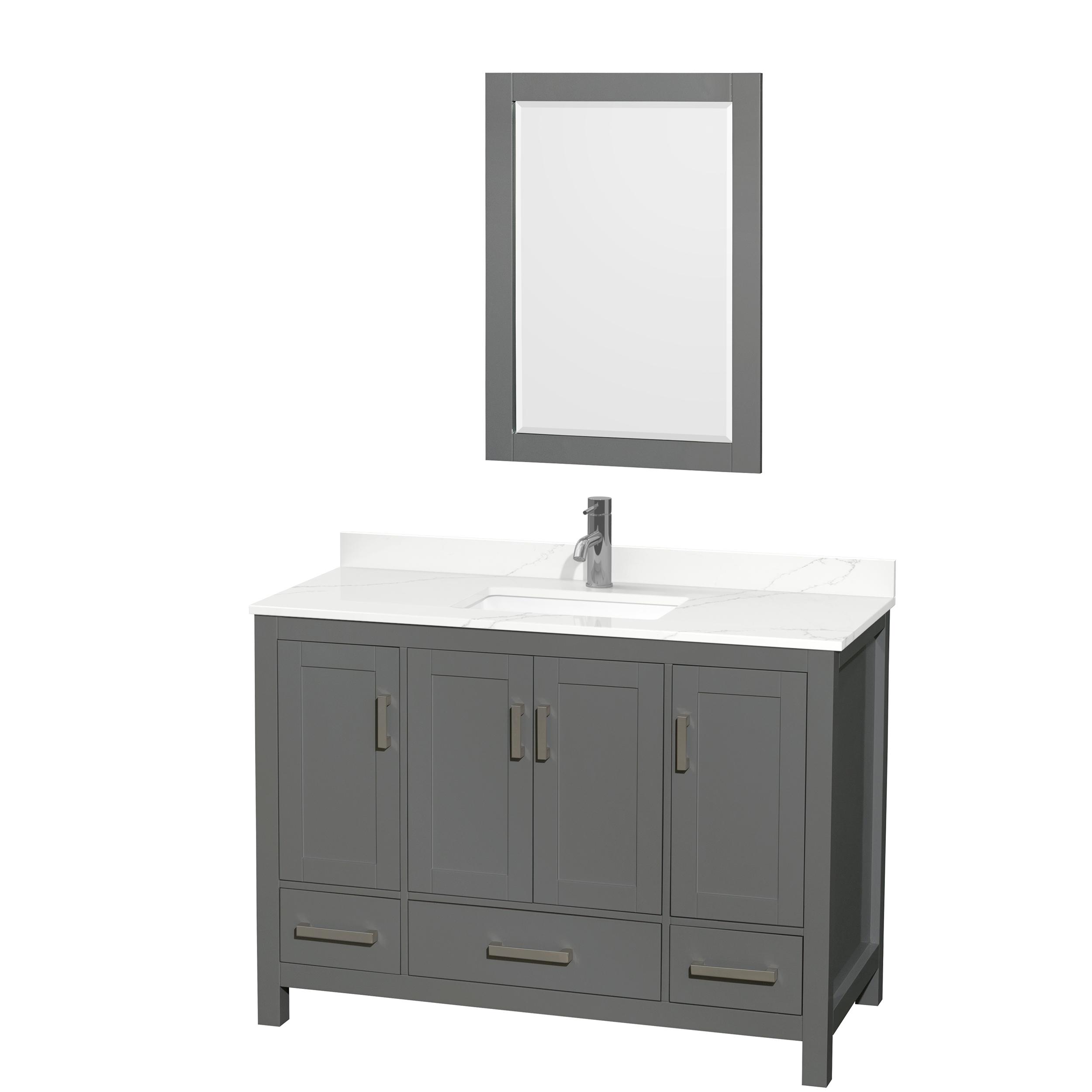 sheffield 48" single bathroom vanity by wyndham collection - dark gray