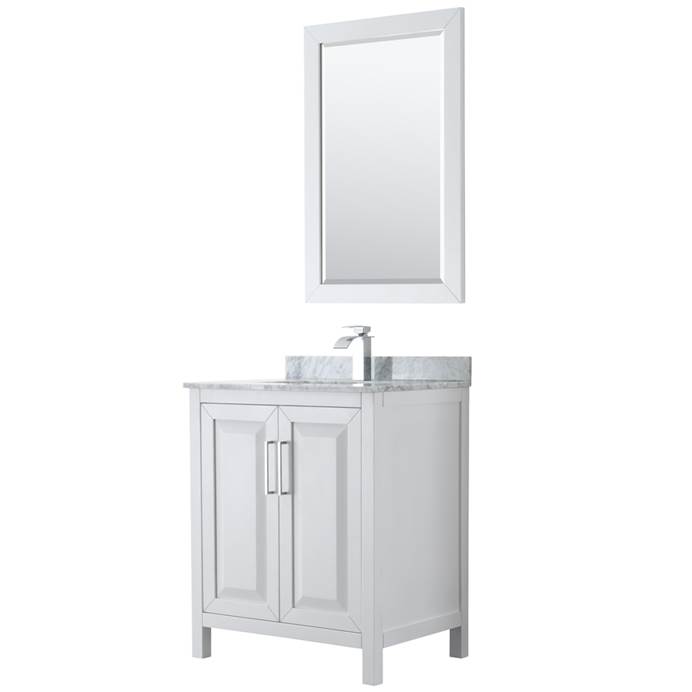 Daria 30" Single Bathroom Vanity by Wyndham Collection - White WC-2525-30-SGL-VAN-WHT